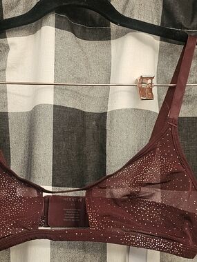 Negative Underwear Maroon Sparkle Wireless Bralette